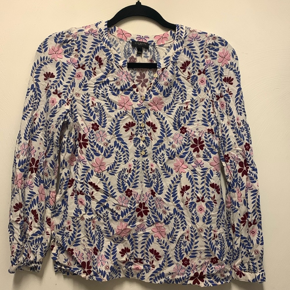 Talbots long sleeve floral top